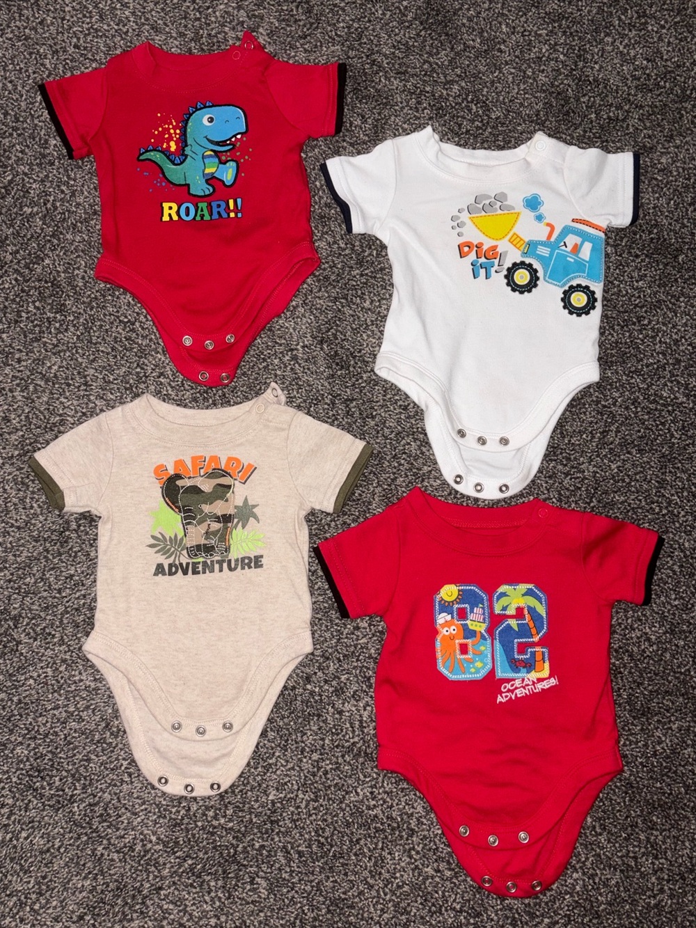 Garanimals Newborn Short Sleeve Bodysuits